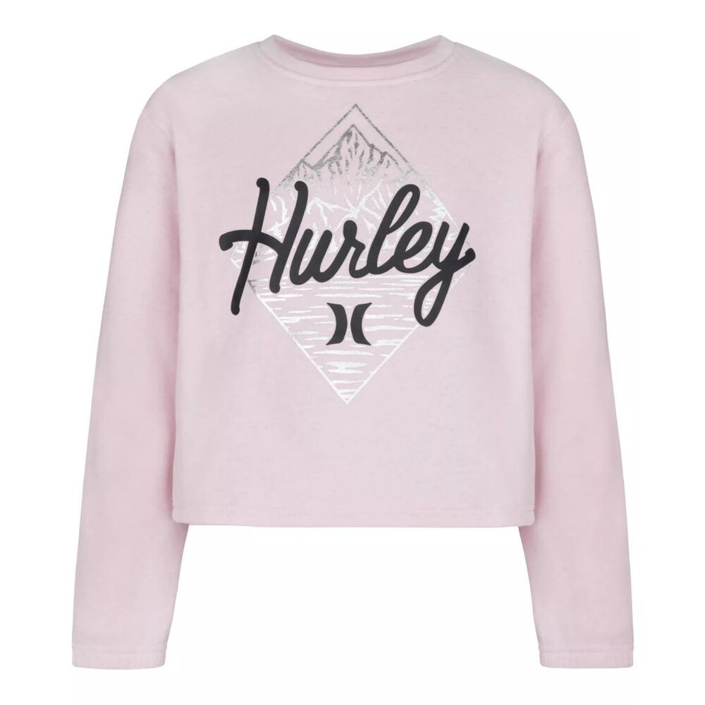 Hurley Girls' 7-16 Lurex Fleece Crewneck Sweatshirt M
